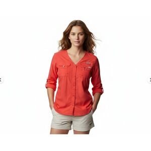 Columbia PFG Bahama Vented Shirt Womens S UPF 30 Fishing Vacation Summer Fishing
